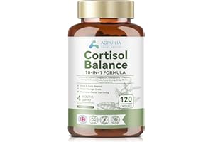 AORUILIA Cortisol Balance, 10 in 1 Cortisol Supplement with 4000mg High Strength Ashwagandha (from a 200mg 20 :1 Extract), Magnesium Blend, L-Theanine, Omega-3 Fatty Acids for Mind & Body Balance, 120 Capsules