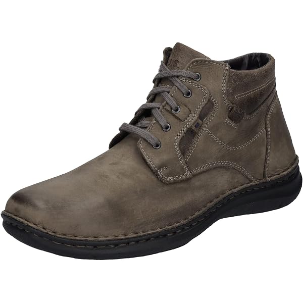 Josef Seibel Anvers 35 Boots Homme - Bottillons Cuir Nubuck Largeur K Confortable, Semelle Flexible, Velcro