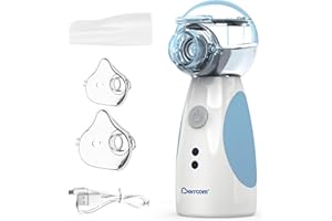 Berrcom Portable Nebuliser Machine for Adults and Kids Handheld Nebuliser for Home and Travel Use, Silent, Efficient Atomization and Easy to Use