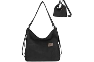 RUNSOON Vielseitige Cord Handtasche für Damen - Schultertasche, Umhängetasche, Hobo-Tasche & Rucksack in einem für Arbeit, Shopper, Reisen & Alltag