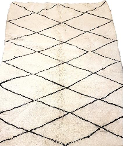 beni ourain rug Handmade kilim rug Moroccan Berber rug Beni Ourain | 6' X 5'.41" | 100% Woolen Area Rug Moroccan carpets Azilal style