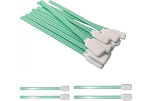 Xiciki 100 Pièces Écouvillons de Nettoyage, Coton Tige Camera-Mousse Nettoyage Coton Tige,Kits D'écouvillons en Mousse pour Appareil Photo, Objectif, Imprimante À Jet d'encre