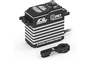 AGFRC 55KG Digital-Steering-Servo High-Torque Waterproof - Programmable Metal Gear Brushless RC Servo Motor for 1/8 1/10 RC Car Boat Crawler, Control Angle 180°(A86BHMW)
