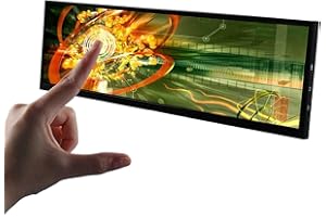 VSDISPLAY 14,5 cala 2560 x 720 2K IPS LCD rozciągnięty szeroki pasek dotykowy monitor, wejście wideo USB USB C, metalowa obudowa