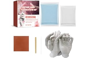 Nmbol Kit Calco Mani Coppia,Kit Calco Mani Famiglia 3D Set,Kit Calco Mani Coppia Premium,Kit Calco Mani per stampi Mani Coppia e Famiglie,Idee Regalo Romantiche,Kit per Calchi delle Mani