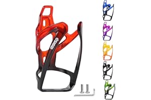 OSIGEI Bottle Holder Bicycle Updated Version Drink Holder 35 g Lightweight Water Bottle Holder Colour Gradient Drink Holder Bicycle for MTB and Road Bikes (Black Red)