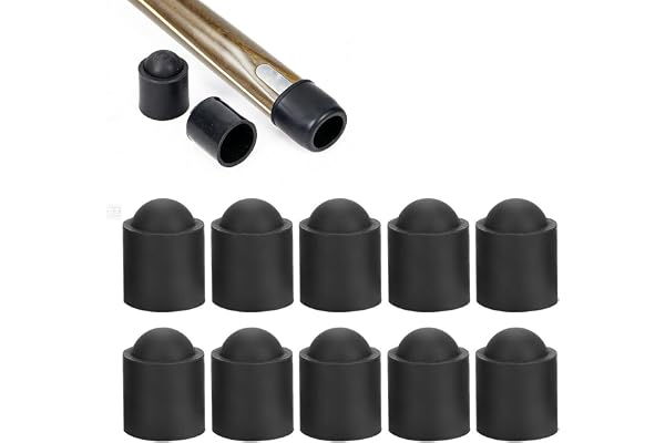 OUKENS Tête de Queue de Billard, 10 pièces Pointe de Queue de Billard Couvercle en Caoutchouc queues de Billard Accessoire de Capuchon de Protection de bâton