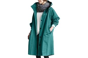 uxxnjfg Cortavientos Mujer Impermeable Gabardina Chaqueta de Lluvia con Capucha Portable Ligera Casual Abrigo Talla Grande Deportivos Exteriores Cazadora