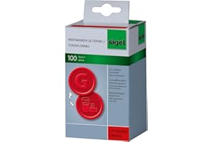 SIGEL WM006 Tokens Napoje, Ø 2,5 cm, 100 sztuk, czerwony