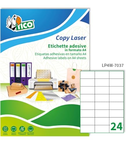 Etichette Adesive Rotonde Bianche 60mm - 25 Fogli A4 Per Stampante, 12 Etichette Per Foglio - Foto 4