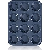 Super Kitchen Large Muffin Tray 12 Cup Silicone Muffin Pan, Non-Stick Muffin Cupcake Tin, Baking Mould for Muffins or Cupcake