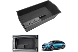 GAFAT Compatibile con Peugeot E-3008 E-5008 GT Allure 2024 2025 Contenitore Portaoggetti per Console Centrale, e-3008 2024 Organizer Bracciolo, 3D Originali, Peugeot e-3008 Accessori (con Gettoniera)
