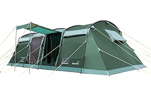 skandika Montana Protect 8 - Tienda campaña - túnel - 4 cabinas - 700x310cm - Suelo Cosido en Forma de bañera - Columna Agua 5000 mm