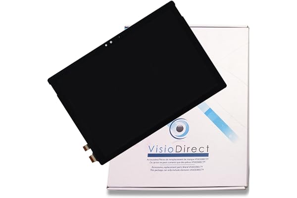 Visiodirect® Ecran Complet pour Microsoft Surface Pro 4 1724 12.3" Tablette Noire vitre Tactile + écran LCD