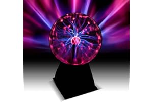 7even Magische Plasmakugel 20 cm – Berührungsempfindliche und musikgesteuerte Plasmalampe mit faszinierenden Lichteffekten - Elektrostatische Kugel