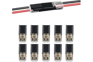 AFANEEP Kabelverbinder 2 Polig, 10 Stück Praktischer Schneller Kabelstecker Steckverbinder 2 Polig Kabel Steckverbinder Stecker - 18-24 AWG Kabelverbinder Wasserdicht Steckverbinder Kabelstecker