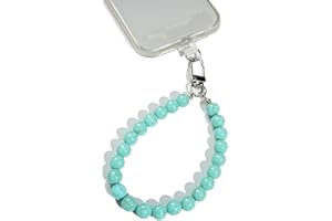 AMAYO - Chaîne Universelle pour téléphone Portable, Pendentif, Cordon de Perles, dragonne, Sangle de téléphone Portable, Bracelet, Compatible avec n'importe Quel Smartphone et Coque (marbre Vert)