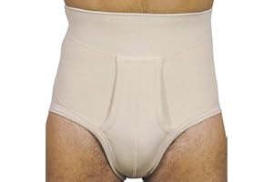 MANIFATTURA BERNINA Derby 65130 - Bandage herniaire homme Slip hernie inguinale en Tissu Mono-extensif ouverture frontale