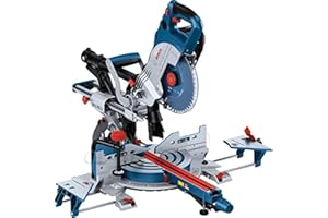 Bosch Professional scie à onglets radiale sans-fil BITURBO GCM 18V-216 DC (diamètre de lame : 216 mm, module Bluetooth, blocage de lame SDS, dans boîte carton) Bleu