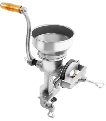 RVS Handmatige Graanmolen - Met Aanrecht Klem OntwerpHouten Handvat Tarwemolen Handmatig Mais En Koffiebonen Slijpen Coffee Grinder Manual