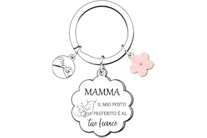 KJKJKJ Festa Della Mamma Regalo Portachiavi Festa Della Mamma Idee Regalo Festa Della Mamma Personalizzato Regalo Mamma Compleanno Natale Anniversario Regalo Festa Della Donna Grazie per Mamma