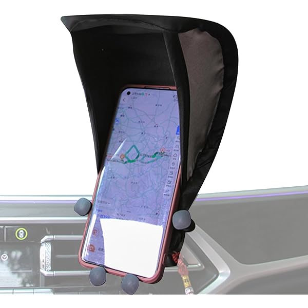 Kasmole Parapluie Pour Téléphone Portable, Protection Anti-Reflet Et Anti UV Pour Smartphone, Protection Anti-Reflet Réglable En Angle Pour Vidéo, Camping Et Activités Extérieures