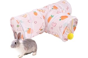 GENERIC Tunnel per conigli da interni, casa per animali domestici, tunnel pieghevole per gattini, conigli nani, conigli, porcellini d', cincillà, attività di esercizio, giocattoli divertenti