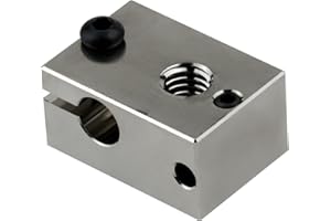 POLISI3D 3D Printer High Temperature Plated Copper Heater Block for PT100 Cartridge Sensor Version V6 Hotend Titan Aero Extruder (Copper)