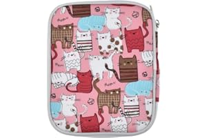 JOZEA Crochet Hooks Case,Empty Zipper Storage Organizer Bag with Web Pockets for Various Crochet Needles, Knitting Accessories, Crochet Hook Kit Tools, Pink