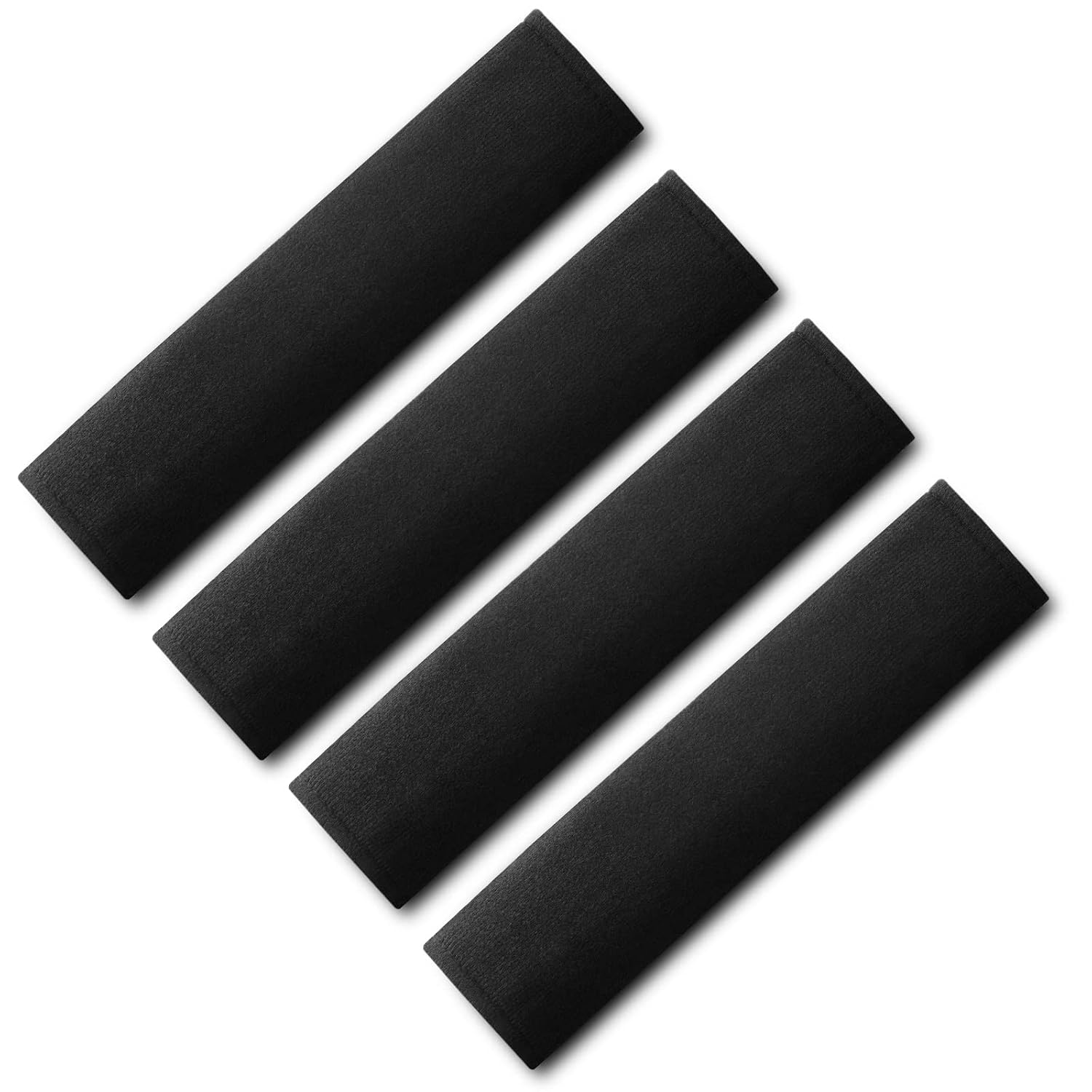 URAQT Autogordelbeschermer, veiligheidsgordelkussen, kinderveiligheidsgordelkussen, afneembaar veiligheidsgordelkussen, voor volwassenen en kinderen, beschermt nek/schouders (zwart, 4 stuks)