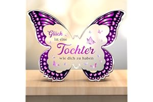 JOYVADO Mutter Tochter Geschenk, Geschenke für Tochter von Mama, Schmetterling Acryl Briefbeschwerer Valentinstag Geburtstag Weihnachten
