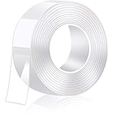 SUWORS Nano Şeffaf &Ccedil;ift Taraflı Bant &ndash; 3cm x 2m, Yıkanabilir, G&uuml;&ccedil;l&uuml; Yapışkan, İz Bırakmaz, &Ccedil;ok Ama&ccedil;lı Sabitleyici Bant