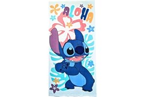 My sweety pop - Toalla de playa Stitch – Toalla de baño – Lilo y Stitch – Niño – 70 x 140 cm – 100% poliéster – Fiesta – Idea de regalo