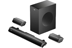 boAt Aavante Bar Prime B300 with Subwoofer and Dual Rear Speakers, 300W RMS Output, 5.1 Channel, Multi-Connectivity, EQ Modes, & BT v5.3 Soundbar with Powerful Signature Sound (Charcoal Black)