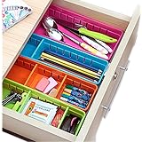 Vahome® Cutlery Tray for Drawer Insert—Adjustable Kitchen Drawer Organisers Plastic Drawer Divider for Drawer Insert, Cookwar