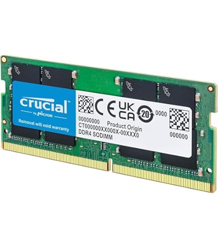 Crucial RAM DDR4 16GB 3200MHz SODIMM CL22, Memoria per PC Laptop