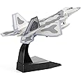 NUOTIE F22 Raptor 1/100 Scale Diecast Metal Fighter Jet Model Stealth Combat Airplane Air Force Aircraft Alloy Model with Stand for Adult Military Collections or Gift (FF 046)