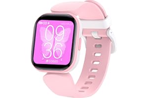 HOOMOON Kinder Fitness Aktivitäts Tracker Uhr, 1,4-Zoll DIY Zifferblätter IP68 wasserdichte Kinder-Smartwatch mit 19 Sportmodi, Schrittzähler, Herzfrequenz und Schlafmonitor, Gesche für Kinder