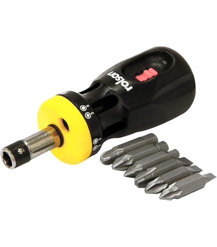 Rolson 28419 Umschaltknarre Mit Bit-Set, 38-teilig – Inkl. Torx, Pozidriv, Phillips & Schlitz-Bits