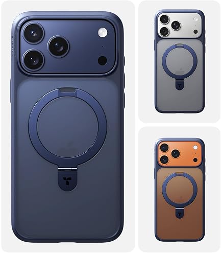 WYUIC IPhone 11 Hülle – Mit Drehbarem Ringständer, Militärschutz, Blau, Stoßfest