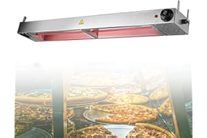 YAOYAOO Lampada per Scaldavivande, Commerciale Scaldapiatti Lampada Riscaldante per Alimenti per Ristorante a Buffet Cucina Dell'hotel, Sospeso Acciaio Inossidabile Lampade Riscaldanti Cibo