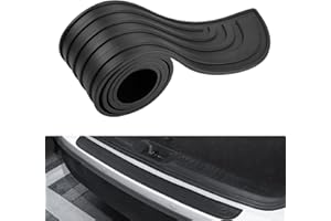 PERSENTU Car Rear Bumper Protector,Bumper Protector Strip,Universal Flexible Rear Bumpers Guard Protectors for Car,Anti-scratch Cover for Pickup Truck SUV (Black 35.4" X3")