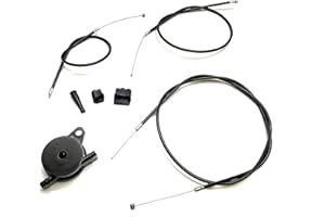 STREETPARTS24 3-teiliger Gaszug passend für Piaggio TPH NRG NTT & Gilera Storm 50 – inkl. Ölpumpenzug & Gaszugverteiler, Schwarz