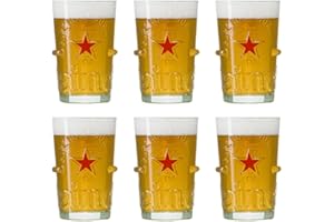 Heineken Bicchieri Silver in Vetro Mezza Pinta 25 cl - Bicchieri Birra - 6 Pezzi