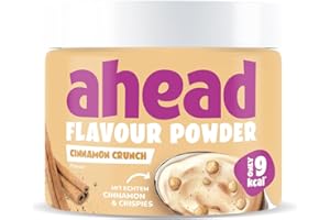 ‎AHEAD ahead Flavour Powder | Cinnamon 250g | 83 Portionen | Nur 10 kcal pro Portion | Kalorienarmes Geschmackspulver mit Inulin und Laktase | Geprüfte Qualität - Made in Germany