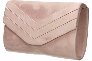 LEAHWARD Leah Ward Women's Faux Suede Leather Clutch Bag Wedding Bridal Prom Handbags 809