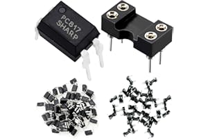 Youmile 50 pcs PC817 Transistor Output Optocoupler PC817C DIP-4 2.54mm Pitch + 50 pcs Round DIP IC Chip Socket 2.54mm Dual Row 4-pin for DIY Optocoupler testing, repair and replacement