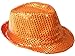 Produktbild Paillettenhut Pailettenhut Pailletten Hut Disco-Hut Clubstyle Partyhut Trilby Hut Bling Bling - Orange