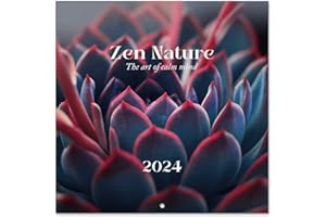 Grupo Erik Zen Nature Wall Calendar 2024 12" x 12" | 12 Month Planner | Square Wall Calendar 2024 | Family Planner Calendar 2024 | Nature Calendar 2024 | + 4 Bonus Months