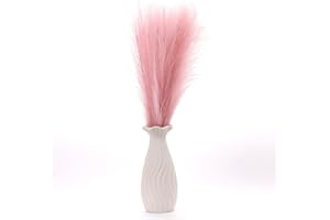 Uxney Erba della pampa,Erba della pampa artificiale 55cm - Decorazione con fiori secchi per domestico(Rosa,20 pezzi)